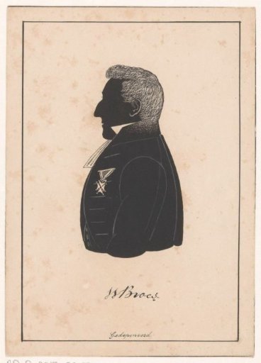 Silhouette portrait of Wilhelm Broes