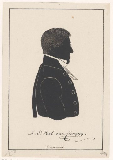 Silhouette portrait of Johannes Eusebius Voet van Campen