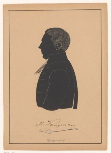 Silhouette portrait of Herman Fangman