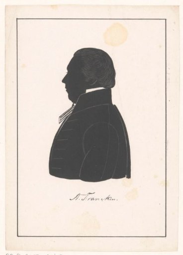 Silhouette portrait of Ahasueros Francken