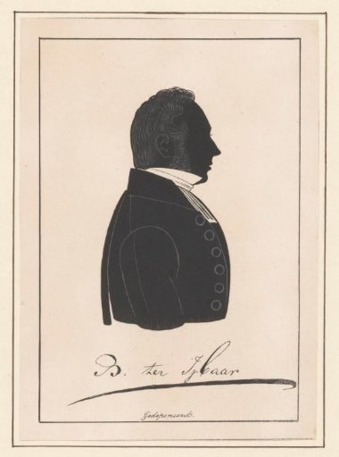 Silhouette portrait of Bernard ter Haar