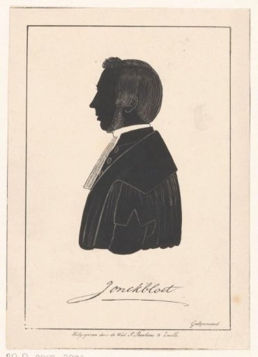 Silhouette portrait of Willem Jozef Andreas Jonckbloet