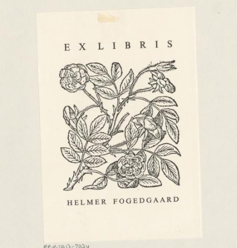Ex libris of Helmer Fogedgaard