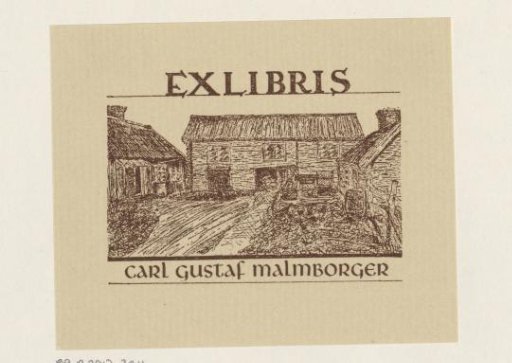 Ex libris of Carl Gustaf Malmborger