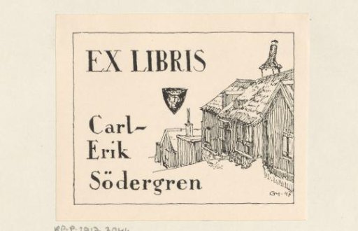 Ex libris of Carl-Erik Södergren