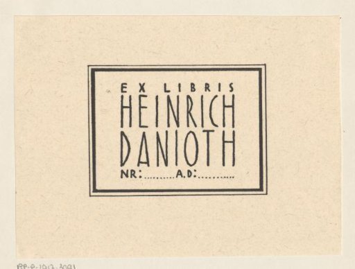 Ex libris of Heinrich Danioth