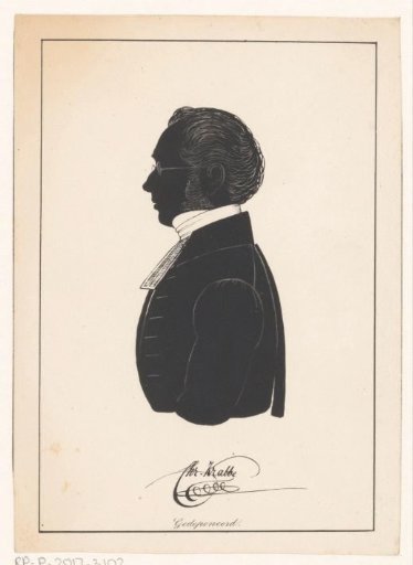 Silhouette portrait of Christiaan Krabbe