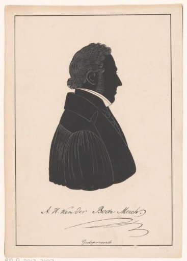 Silhouette portrait of Anthony Hendrik van der Boon Mesch