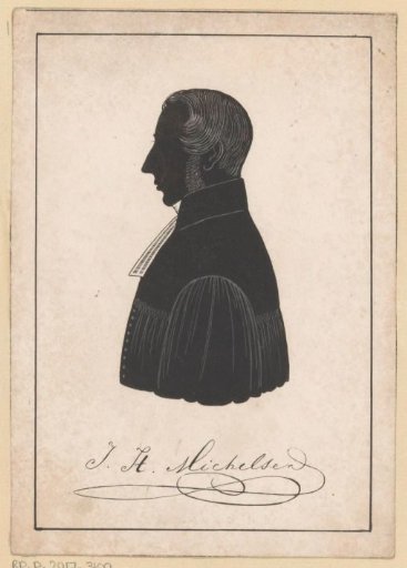 Silhouette portrait of Frideman Hendrik Michelsen
