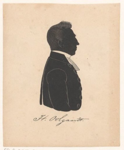 Silhouette portrait of Hendrikus Oolgaardt