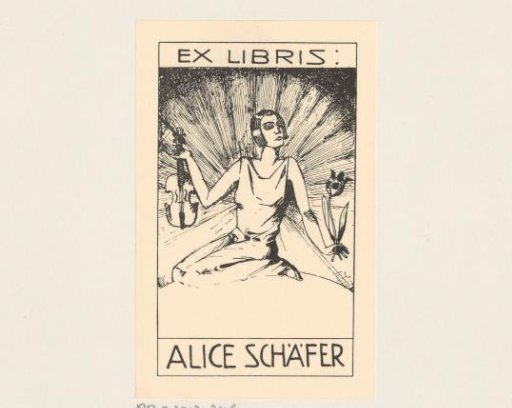 Ex libris of Alice Schäfer