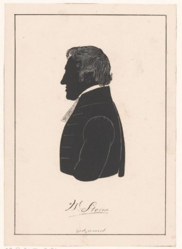 Silhouette portrait of Willem Storm