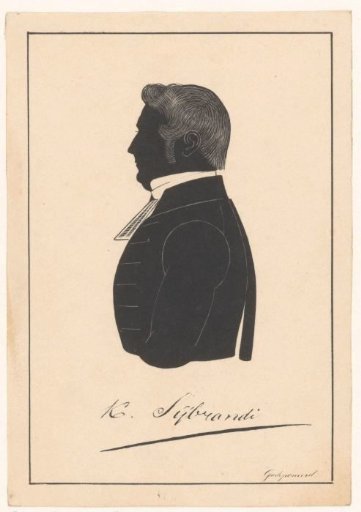 Silhouette portrait of Klaas Sybrandi