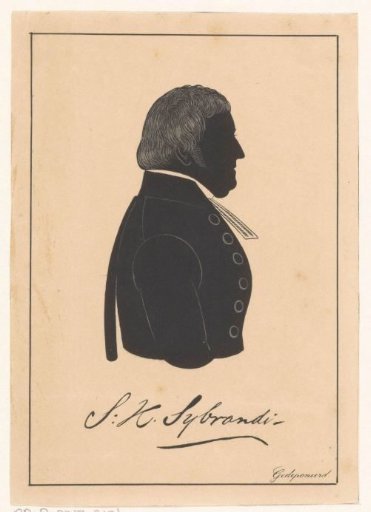Silhouette portrait of Sybren Klases Sybrandi
