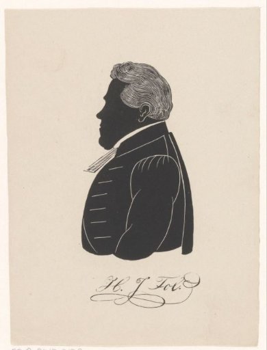 Silhouette portrait of Hendrik Jacob Tol