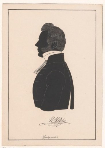 Silhouette portrait of Willem Robert Veder