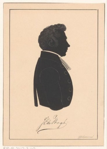 Silhouette portrait of Johannes Everhardus Voogt