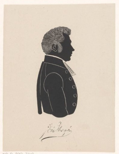 Silhouette portrait of Johannes Everhardus Voogt