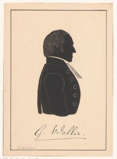 Silhouette portrait of Gijsbert Waller