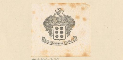 Ex libris of D.H. de Castro