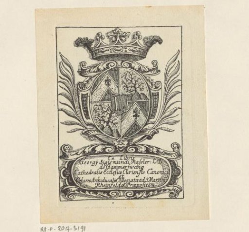 Ex libris of Georgÿ Sigismundi Rassler de Gammerswang