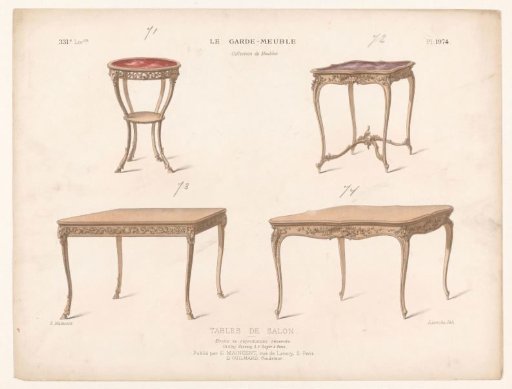 Four coffee tables
