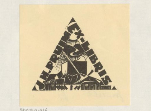 Ex libris of J.H. Pruim