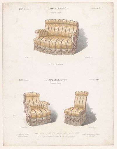 Sofa, armchair, and chair