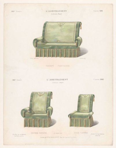 Sofa, armchair, and chair