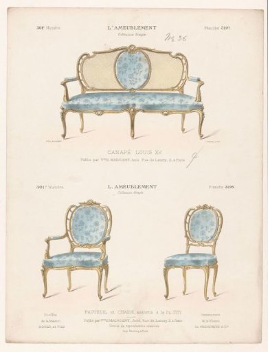 Sofa, armchair and chair