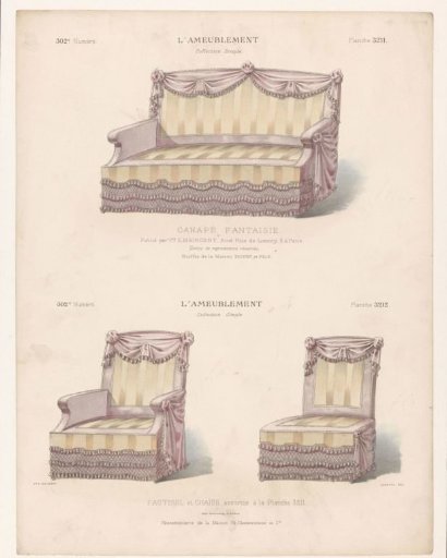 Sofa, armchair and chair