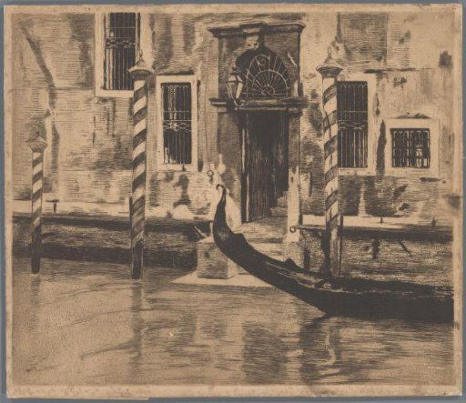 Gondola approaching on the Grand Canal, Venice