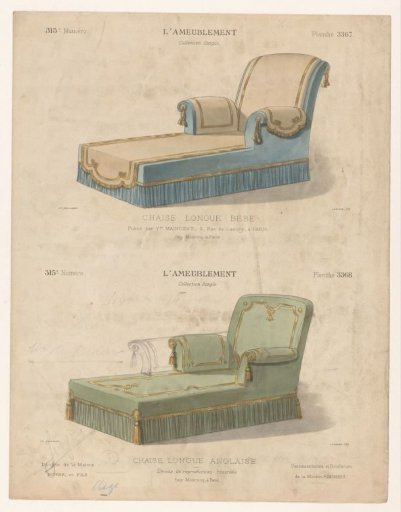 Two chaise longues