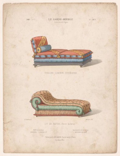 Chaise longue and bed