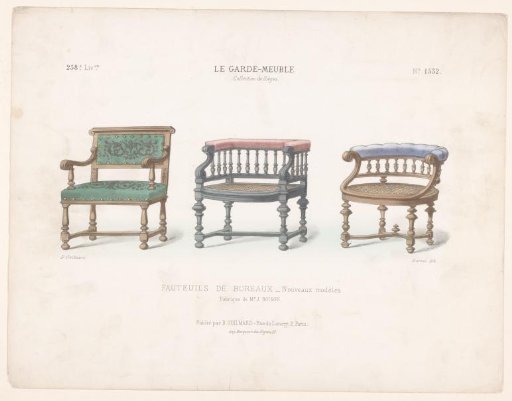 Three office chairs