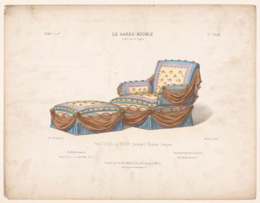 Armchair and pouf