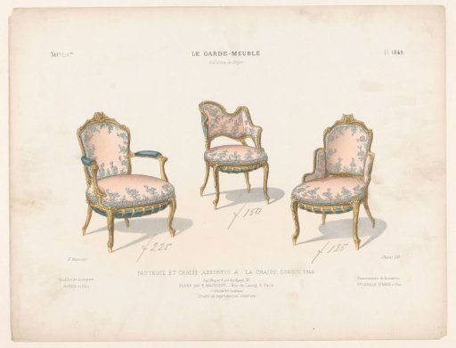 Armchair and two chairs