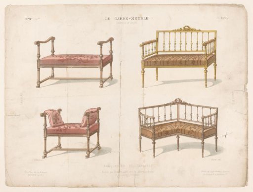Three sofas and tabouret