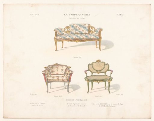 Bench and two chairs