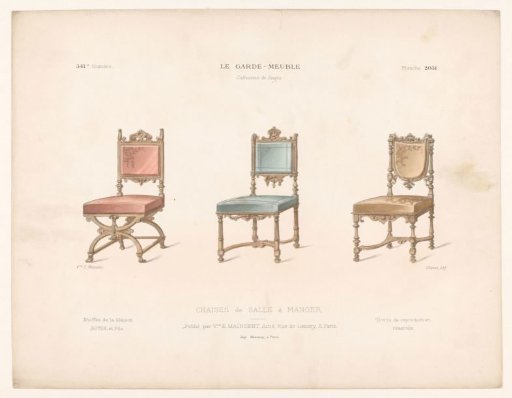Three dining chairs