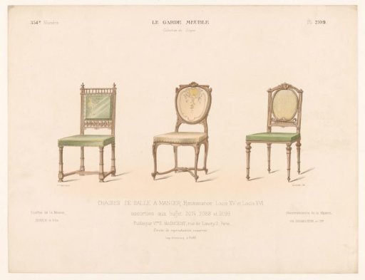 Three dining chairs