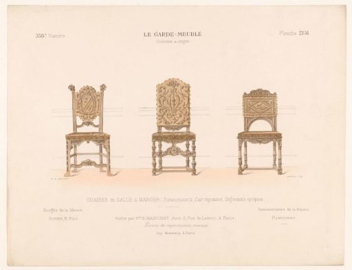 Three dining chairs