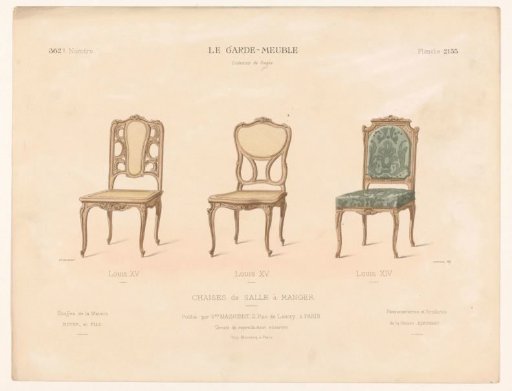 Three dining chairs