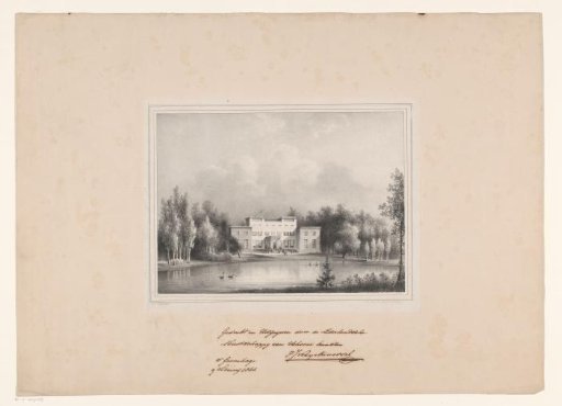View of the rear of house De Paauw in Wassenaar