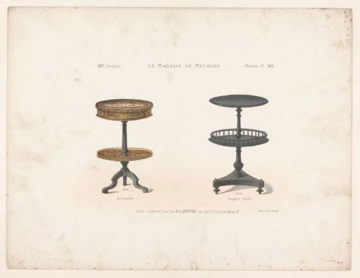 Two tables with plateaus