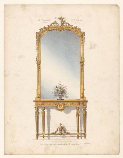 Mirror above console table