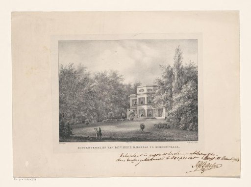 View of the country estate Lindenheuvel in Bloemendaal