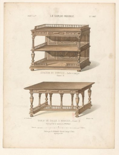 Buffet cabinet and dining table