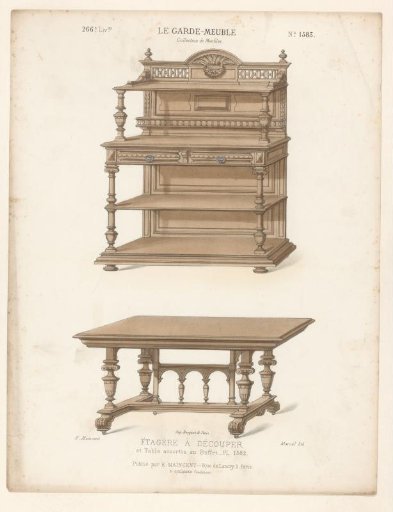 Cabinet and table