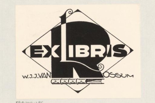 Ex libris of W.J.J. van Rossum